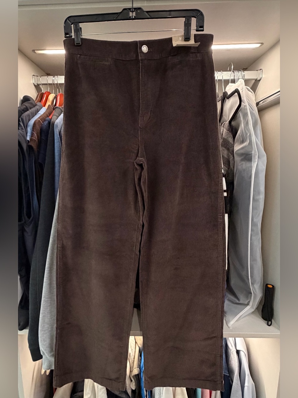 Madewell Emmett Wide Leg Corduroy Pants Womens 29 Brown High Rise Full Length - Picture 7 of 8